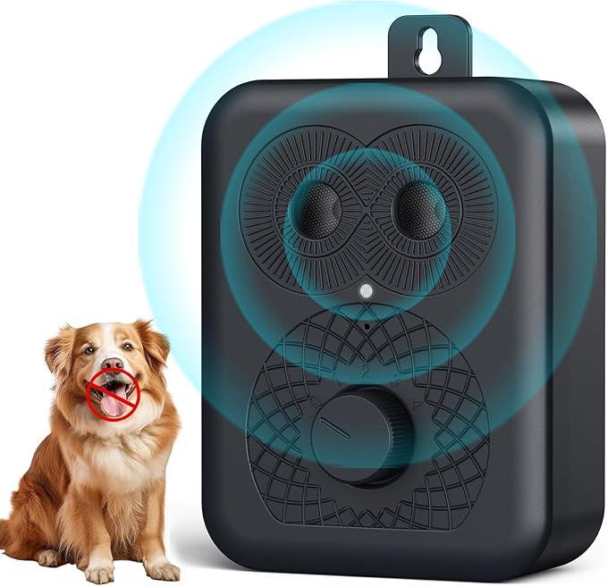 Anti Barking Device, Dog Barking Control Device with 3 Modes, Ultrasonic Dog Barking Deterrent Devices for Indoor & Outdoor Use, Safe & Humane Dog Silencer, Bark Box Stops Dog from Barking (Black)