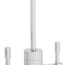 Westbrass Contemporary Two Handle Instant Hot/Cold Water Dispenser Faucet, Polished Chrome, D2051-26