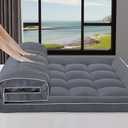 3 inch Mattress Topper Full Size Pillow Top - Extra Thick Padded Mattress Pad & Protector, Breathable Fitted Deep Pocket 8-21, Ultra Soft & Supportive 1100GMS