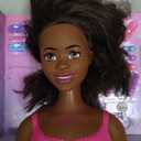 Barbie Doll Styling Head, Brown Hair with 20 Colorful Accessories, Doll Head for Hair Styling