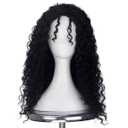 Miss U Hair Women Classic Long Afro Curly Witch Cosplay Costume Wig Punk Lolita Wig (Black) 50cm/19.7"