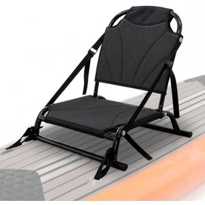 DUNDOO Kayak Seat with Back Support, Aluminum Frame Kayak Seat, Dual Mount for Inflatable Kayak, Sup Board & Sit-On-Top Kayaks, Strap & Rail Mount, Comfortable & Stable