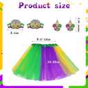 Mardi Mardi Gras Costume Accessory Set Faux Feather Headband Necklaces Earrings Bracelets Bowknot Skirt for Women Mardi Gras Theme Parties Green