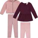 BTween Infant Toddler Girls 4 Pack Wardrobe Adorable Cozy Styles in Sizes 12M-4T! 