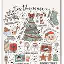 DNEULYR Trendy Christmas Tree Wall Art Poster, Funky Christmas Wall Decor, Holiday Winter Xmas Tree Santa Snowman Gingerbread Poster Hanger Frame for Home Bedroom Living Room, 12x16 Inches (color5)