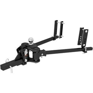 CURT 17500 TruTrack Weight Distribution Hitch with Sway Control, Up to 10K, 2-in Shank, 2-5/16-Inch Ball, Black