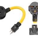 ONETAK NEMA 5-15P to 6-30R 120V 15 Amp 3 Prong Male Plug to 3 Prong Female Receptacle Dryer Welder Power Cord Adapter