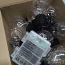 14ft Battery Operated 20 Hanging Bulb 100 LED String Lights, Vintage Commercial Battery Outdoor Lights for Indoor Outdoor Decorations Home, Bedroom, Patio, Balcony, Christmas Party (8 Modes)