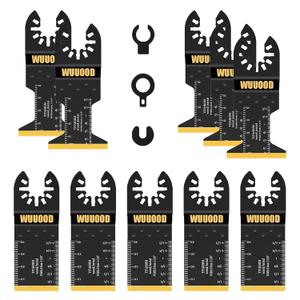 Titanium Oscillating Saw Blades,10PCS Universal Multitool Blades,Oscillating Tool Blade for Metal Wood Cutting,Multi Tool Blades Fit Dewalt Bosch Milwaukee Ryobi Rockwell Fein