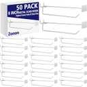 Zonon 50 Pack 8 Inch Pegboard Scanner Hooks with Label Holder Price Tag Holders Galvanized Metal Peg Board Hooks for Retail Store Shop Supermarket Display Hanging Pegboard Wall Accessories