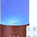 BlueHills Premium 4000 ml Tall Essential Oil Diffuser 4L 4 Liter 50 Hour Run with Remote Timer Aroma Humidifier 1 Gallon Big Capacity High Mist Output for Large Room Lights Dark Wood Grain XL T402