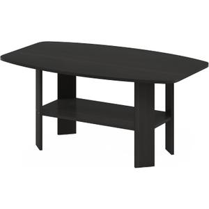 Furinno Simple Design Coffee Table, Espresso
Small Side Table wih Open Shelf, Tabletop with Soft Edges, for Living Room, Home Office