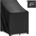 Kipiea Patio Chair Covers Waterproof Winter - Heavy Duty Lawn Outdoor Furniture Chair Covers with Anti UV and No Tears, No Fading (25.5" W x 25.5" D x 47" H)