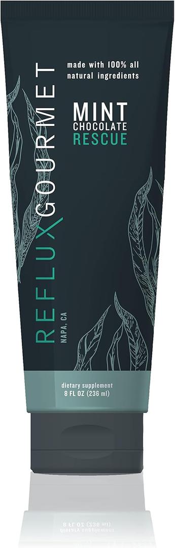 REFLUX GOURMET - Mint Chocolate Rescue All-Natural Alginate Therapy, Acid Reflux, GERD, LPR, Heartburn Relief, Made from All Natural Ingredients Considered Safe for Children and Pregnant Women