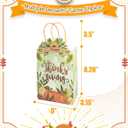 qiqee Fall Thanksgiving Paper Gift Bags with Handles Bulk Small Pumpkin Treat Bags Autumn Kraft Paper for Holiday Wedding Birthday Party Supplies (24PCS 6.1"9.8"3.1")