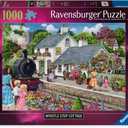 Ravensburger Whistle Stop Cottage 1000 Piece Puzzle for Adults, 28 x 20in.