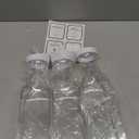 Plastic 4 Pack Large 50 Oz Water Carafe with Flip Top Lid, Square Base Juice Containers, Clear Plastic Pitcher - for Water, Iced Tea, Juice, Lemonade, Milk, Cold Brew and Mimosa Bar - HAND WASH ONLY