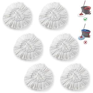 BonusLife Refill for O-Ceda EasyWrin Spin Mop Head 1-Tank System Only, 6 Refills