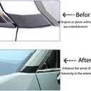 Car Accessories Fit for Toyota RAV4 2019 2020 2021 2022 2023 2024 2025 ABS Exterior Front Side Door Window A Pillar Molding Cover Trim (Black) 2PCS