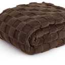 Bedsure GentleSoft Blankets Queen Size for Bed  Super Soft Cozy Blanket for Women Men Girls, Large Fuzzy Fleece Throw for Bedroom Decor, Brown, 90x90 Inches