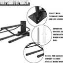 2Pcs Saddle Rack with Double Pad Bar,Heavy Duty Wall Mounted Saddle Rack Stand Saddle Pad Rack for English and Western Saddles,23.8x12.6x7.5 Inches