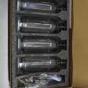 Molimoli Oil and Vinegar Dispenser with Metal Pour Spout, Weighted Pourer, Glass Bottle Dispenser for Kitchen, Olive Oil Cruet, Glass Olive Oil Bottle | 500ml, Set of 4 (Gold)