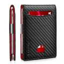 RUNBOX Money Clip Slim Wallets for Men RFID Blocking 11 Card Holder Minimalist Small Leather Bifold Men's Front Pocket Wallet Gift Box