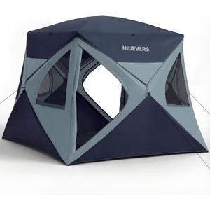 Camping Tent 4 Person Pop Up Tents for Camping, Instant Cabin Setup Tent in 60 Seconds Portable Hub Tent with Rainfly & Windproof for Outdoor Camping & Overlanding, Large