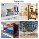 Uxcell 12 x 100mm(Approx 15/32") Dowel Pin 304 Stainless Steel Wood Bunk Bed Dowel Pins Shelf Pegs Support Shelves 2Pcs