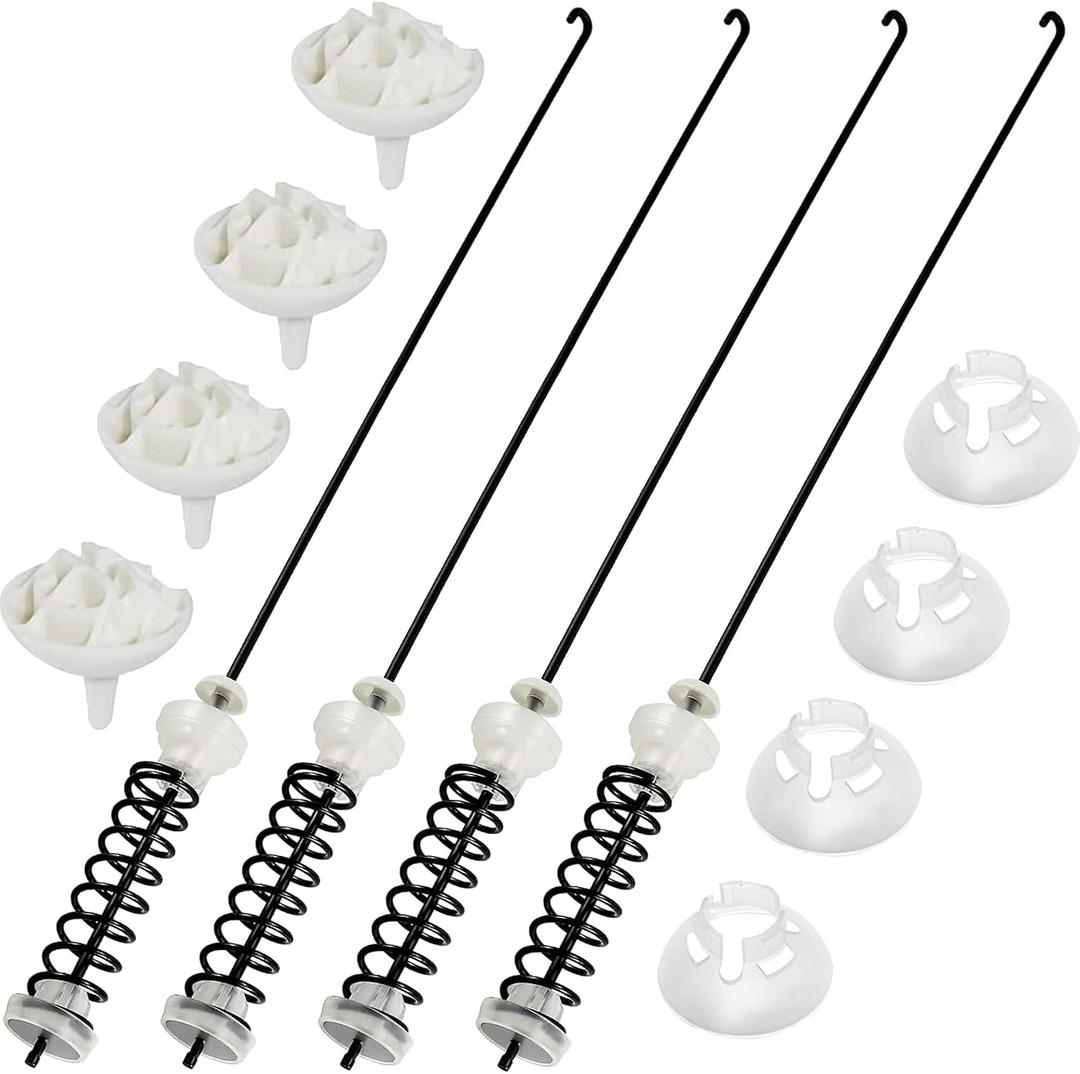 W10780048 Washer Suspension Rod kit -Compatible with Whirl.pool May.tag Ken.more Washing Machine - Replace W10257087 W10257088 W10349193 WTW4800XQ2 WTW4800XQ4 WTW6600SW1 by TOMOON, Approximately 23.6 inches in length.