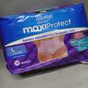 Always Discreet MaxiProtect Adult Diapers for Women, Incontinence Underwear, Scented, Postpartum Essentials, Bladder Leak Protection, Disposable Briefs, Maximum Plus Absorbency, Size L, 64 Count