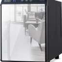 BLACK+DECKER 6 Bottle Wine Fridge, Wine Cooler with Mirrored Front, Mini Wine Fridge Thermoelectric, BD60316