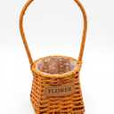 Woven Basket Portable Decorative Flower Basket for Wedding Gift Storage and Rustic Home Decor