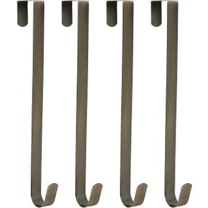 Sattiyrch 15" Wreath Hanger for Front Door,Sturdy Steel Wreath Door Hanger,Over The Door Hanger Hook (Bronze,4)