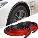 XmuxHai Universal Fender Flares,Car Wheel Arch Trim,Universal Car Wheel Fender Extension Moulding Flares Auto Tyre Eyebrow Trim Strip Stick Out Edge (Rubber Black)