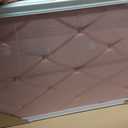 DoubleFill White Bulletin Board 21"×27" Linen Fabric Decorative Board Hanging Memo Boards for Women Large Cork Bulletin Boards for Home Office with 20 Pushpins - Pink Linen with White Frame