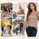 SHEWIN Fall Sweaters for Women Casual Crewneck Long Sleeve Crochet Pullover Tops Sweater (Beige, XXL)