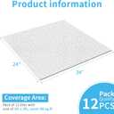 Art3d Pro Drop Ceiling Tiles 2ft x 2ft, 12-Pack Waterproof Polyester Ceiling Panels for Office Basement Kitchen Recording Room, Reusable,Covers 48 Sq.Ft, White Stucco Printing