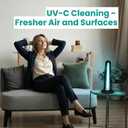 AirShield+ UV Light Sanitizer for Whole Room, UVC Lamp with Remote Control, 3 Timer Settings & Auto Safety Shutoff, Spare Bulb Included, Portable Ultraviolet Light for Home & Office