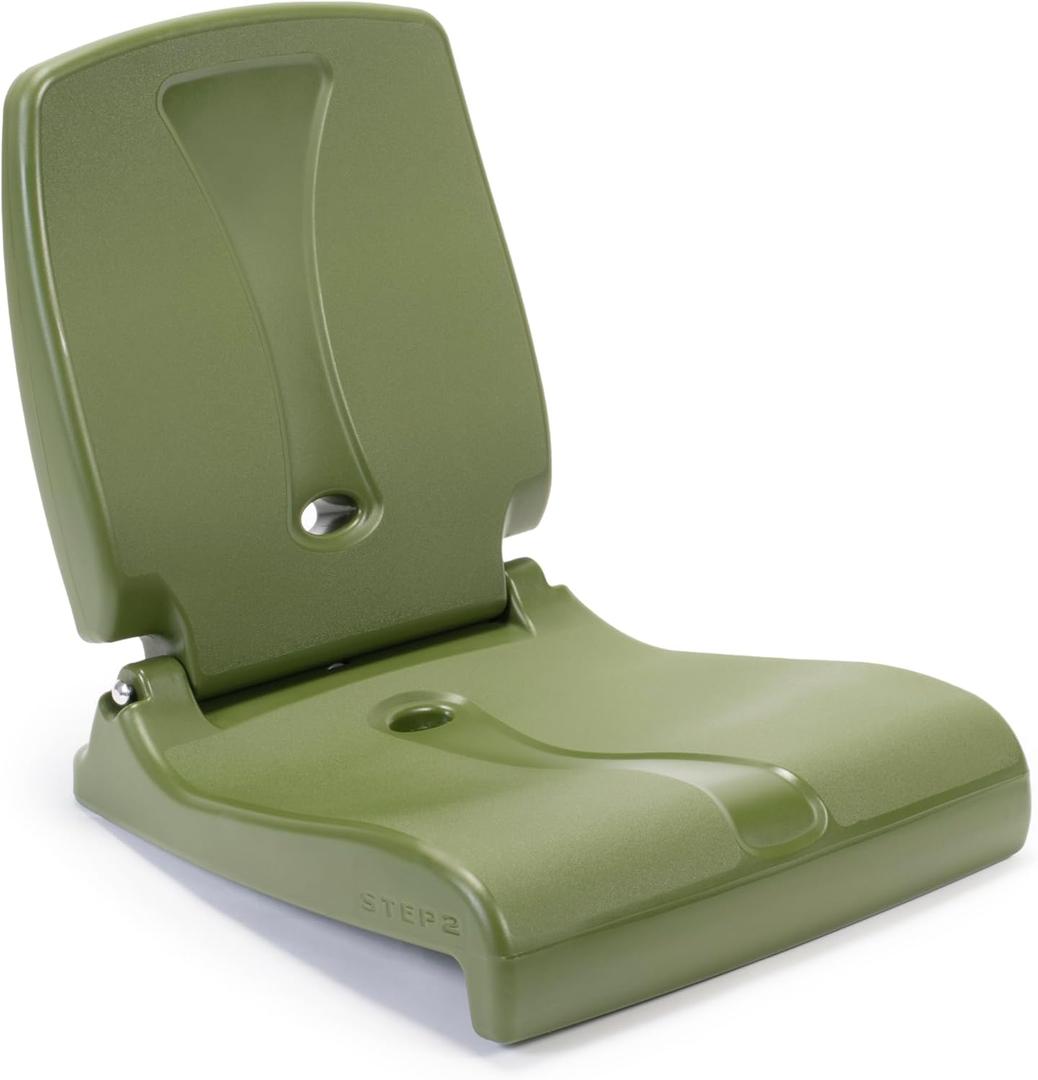 Step2 Foldable Adult Flip Seat, Portable Outdoor Chair for Poolside, Tailgating, Camping, Picnic Chair, Provides Back Support When Sitting on Ground, Olive