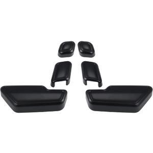 X AUTOHAUX 6pcs Black Inner Door Seat Adjust Button Switch Cover Decor for Mercedes Benz W204 W205 W212 W218 X204 X166 C E GLK GL ML Class GL450