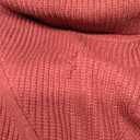 Womens Chunky Turtleneck Sweaters Plus Size Long Sleeve Cable Knit Casual Loose Jumper Tops Burgundy, XXL
