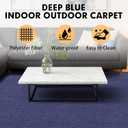 Grefinity Marine Carpet,5 FT x 20 FT Deep Blue Indoor Outdoor Rug 0.2" Thick Boat Carpeting with Water-Proof TPE Backing, Non-Slip Outdoor Marine Carpet Roll for Home, Patio, Porch, Deck