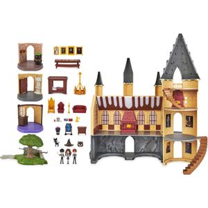 Wizarding World Harry Potter, Magical Minis Exclusive Deluxe Hogwarts Castle, 3 Classroom Playsets, 22 Accessories, 3 Figures, Lights and Sounds