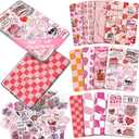 Kaciola 12PCS Inserts Cardstock Paper for E-Reader, and 50PCS Scrapbook Stickers for Clear Case, 6.9"x4.8" Smutty Theme E-reader Back Cover Insert Decorating Accessories for Paper White 11th-12th