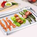 TeamFar Toaster Oven Pan, Stainless Steel Toaster Oven Tray Quarter Sheet Pan, 12.4x 9.7x1, Non Toxic & Healthy, Rust Free & Mirror Finish, Easy Clean & Dishwasher Safe