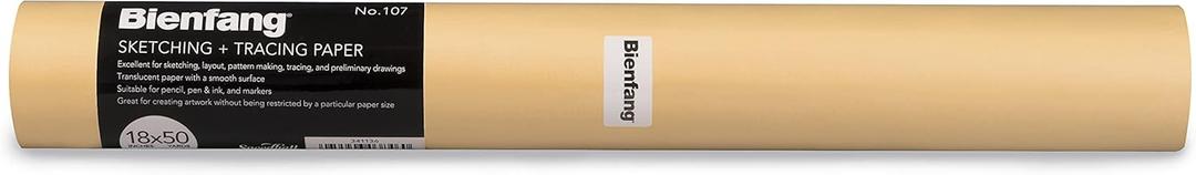 Bienfang Sketching & Tracing Paper Roll, Canary Yellow, 18 Inches x 50 Yards, Large - for Drawing, Trace, Sketch, Craft, Sewing Pattern