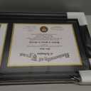 GMFrames Solid Wood Diploma Frame with Tassel Holder for 8.5x11 Certificate,Black Finish with Intricate Black Rope Detail,UV Protection Acrylic, 11x17 for 8.5x11 with Tassel