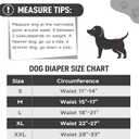 Leekalos Male Dog Diapers, Dog Belly Bands for Male Dogs Wraps Washable Doggie Diapers High Absorbing Dog Belly Bands（5 Pack), Medium (15"-17"), Black