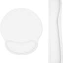 Dapesuom Keyboard Wrist Rest and Mouse Pad with Wrist Support, Memory Foam Wrist Rests for Keyboard and Mouse Set, Ergonomic Wrist Pad with Non Slip Base for Easy Typing & Pain Relief,Ivory White